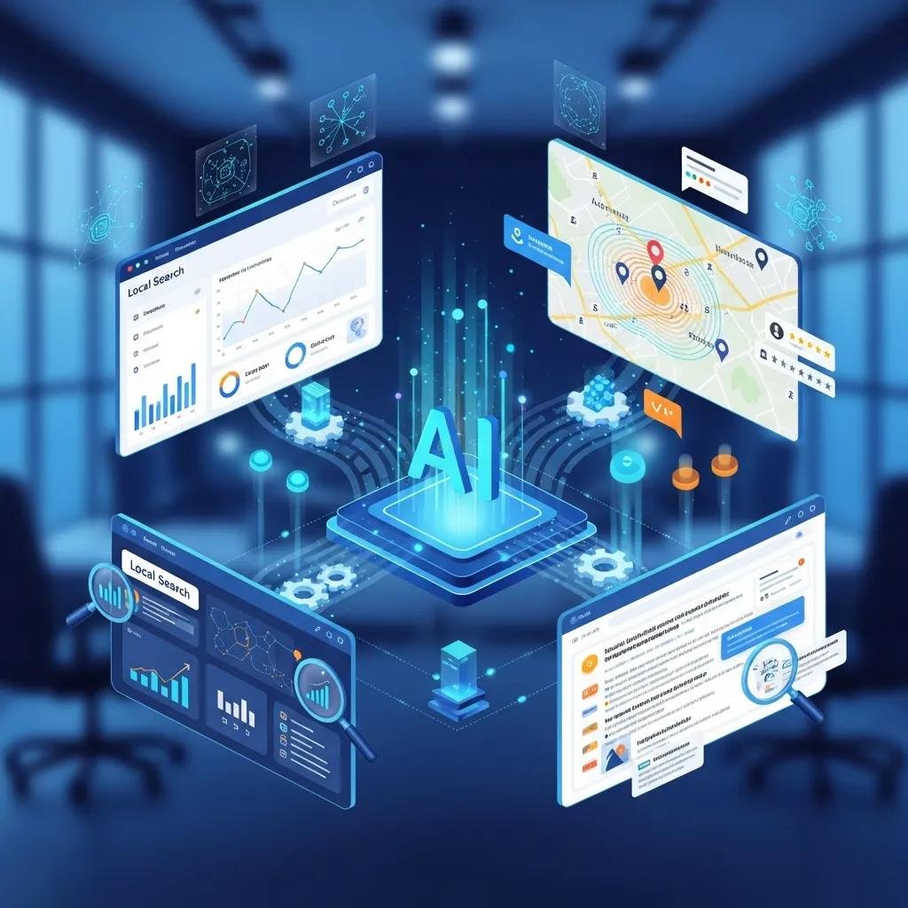 AI technologies enhancing local search visibility through data analysis and optimization