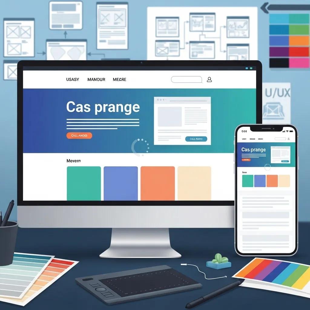 Close-up of a computer screen showcasing user-friendly website layout and design principles