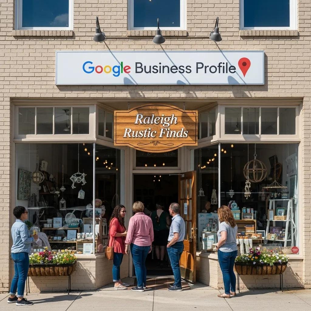 Local Raleigh business storefront emphasizing the importance of Google Business Profile for visibility