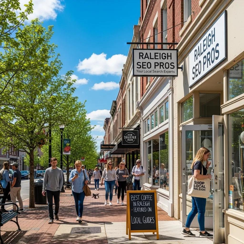 Raleigh street scene highlighting local businesses and community engagement